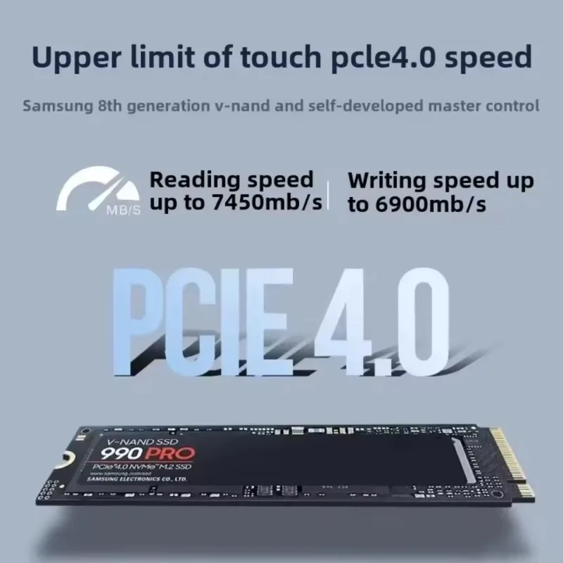 

990 Pro NVMe SSD Internal High Speed Storage Solid State Drive M2 2280 PCIe 4.0 1TB 2TB 4TB for Desktop Laptop Gaming Computer