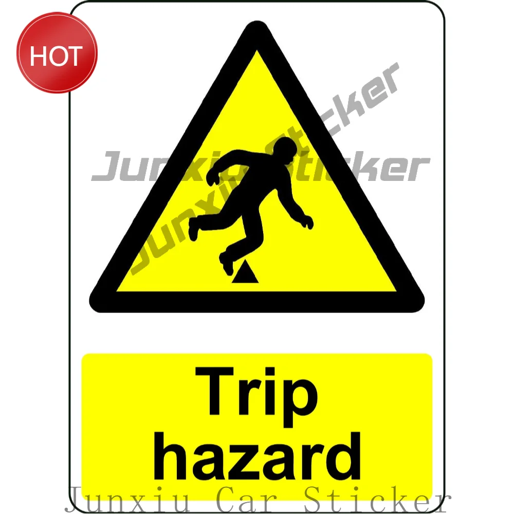 Caution Trip Hazard PVC Safety Sticker For Stairway Entrances And Pedestrian Areas Pedestrian Hazard Awareness Decal