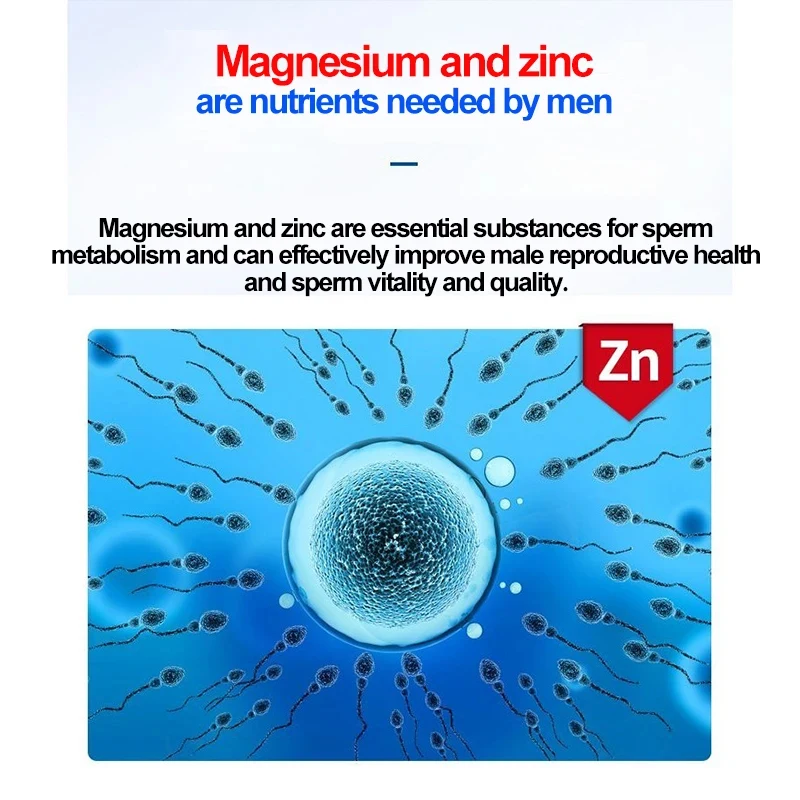 Best Magnesium Zinc Supplement 60 Tablets, Increase vitality, Immune Health