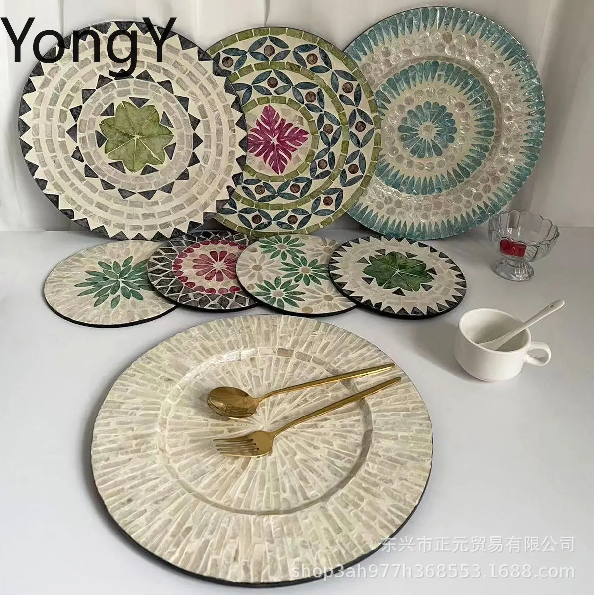 Shell placemat shell decorative plate