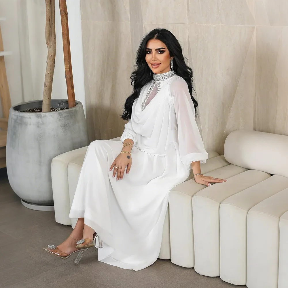 Eid abayas para mulher vestido muçulmano luxo diamante abaya dubai kaftan ramadan islam jalabiya caftan robe femme musulmane vestidos