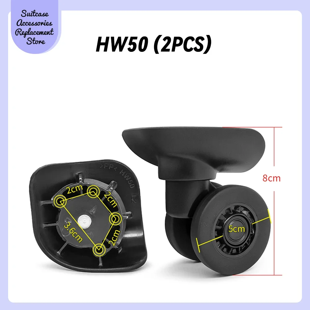 Suitable For HINOMOTO HW50 Universal Wheel Replacement Suitcase Silent Shock Absorbing Wheel Accessories Wheels Casters