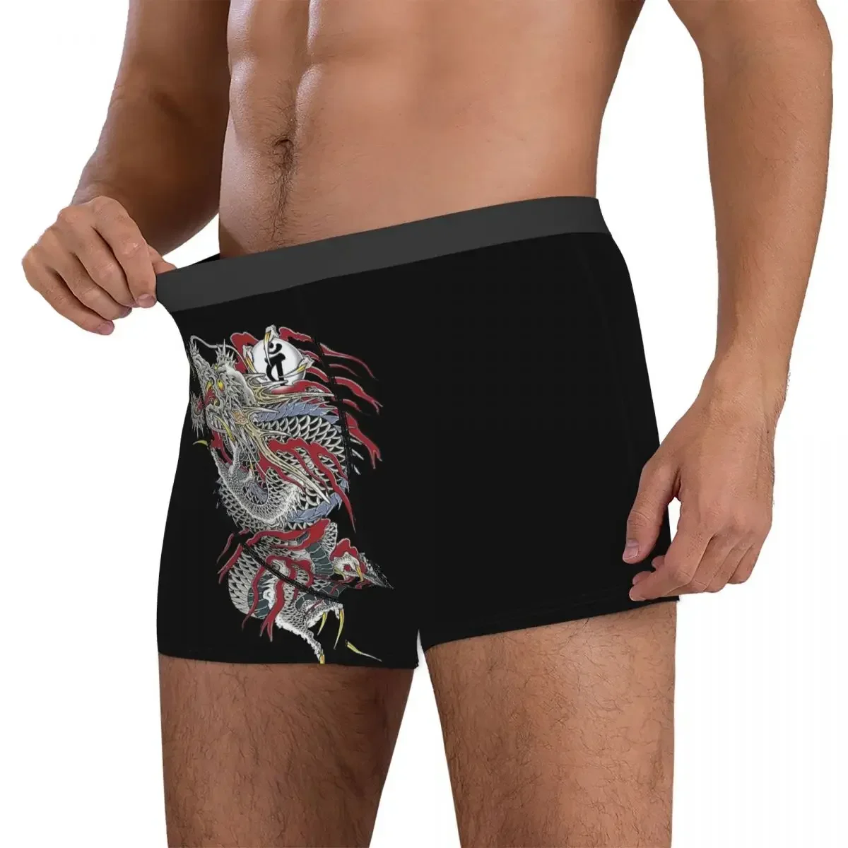 Boxer Kiryu Kazuma pour Homme, Sous-Vêtement Confortable, Culotte Dragon de Dojima (Yakuza), Cadeaux pour Petit Ami