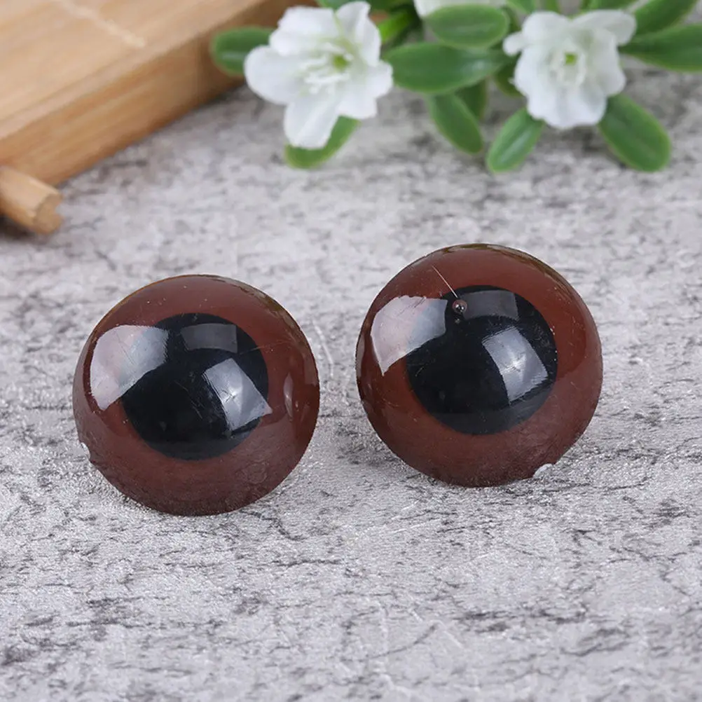 

20 шт. 30 мм стильные глазки с коричневой окантовкой, цвета натуральной кожи, для амигуруми, вязаных крючком мягких игрушек, рукоделия, DIY