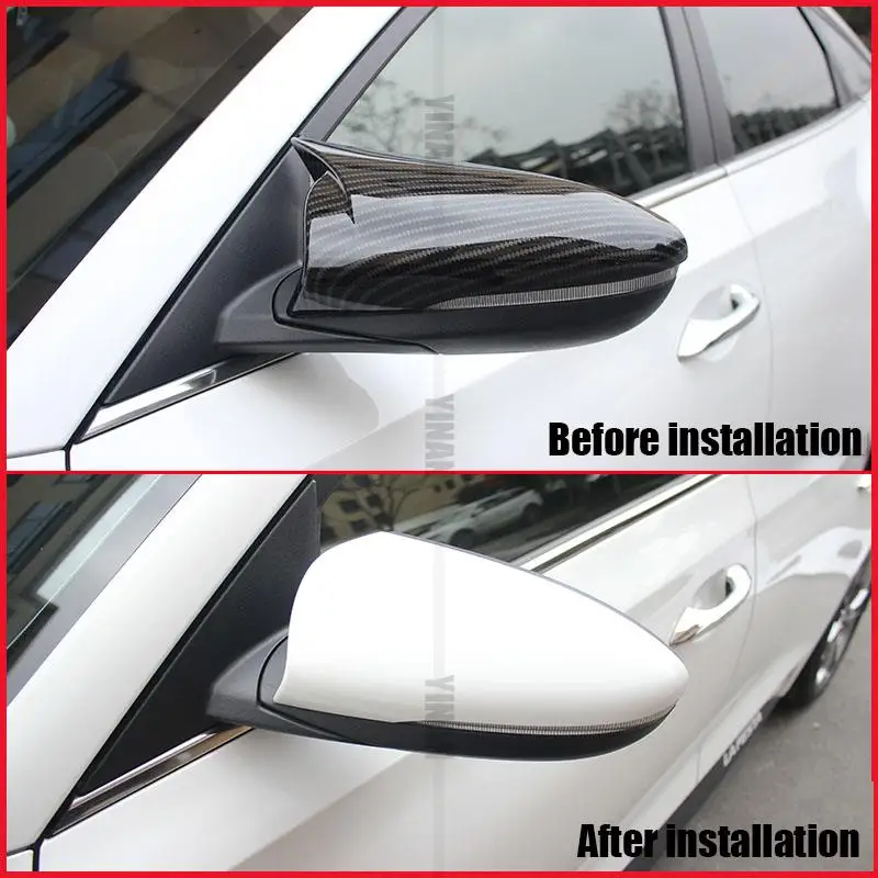 For Hyundai I20 I20N 2020 2021 2022 exterior reversing mirror cover decoration ABS pasting side mirror cover modification