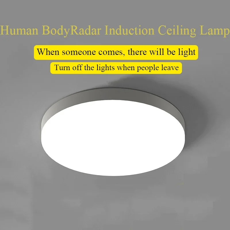 Ceiling Lamp Induction Sound-controlled Corridor Staircase Aisle Home Entrance Corridor Automatic Radar Human Body Sensor Light