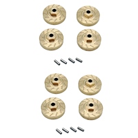 DELAM-8Pcs Heavy Duty Brass Wheel Hex Adapter Balance Weight For AXIAL SCX24 90081 Upgrades 1/24 RC Crawler Car Parts
