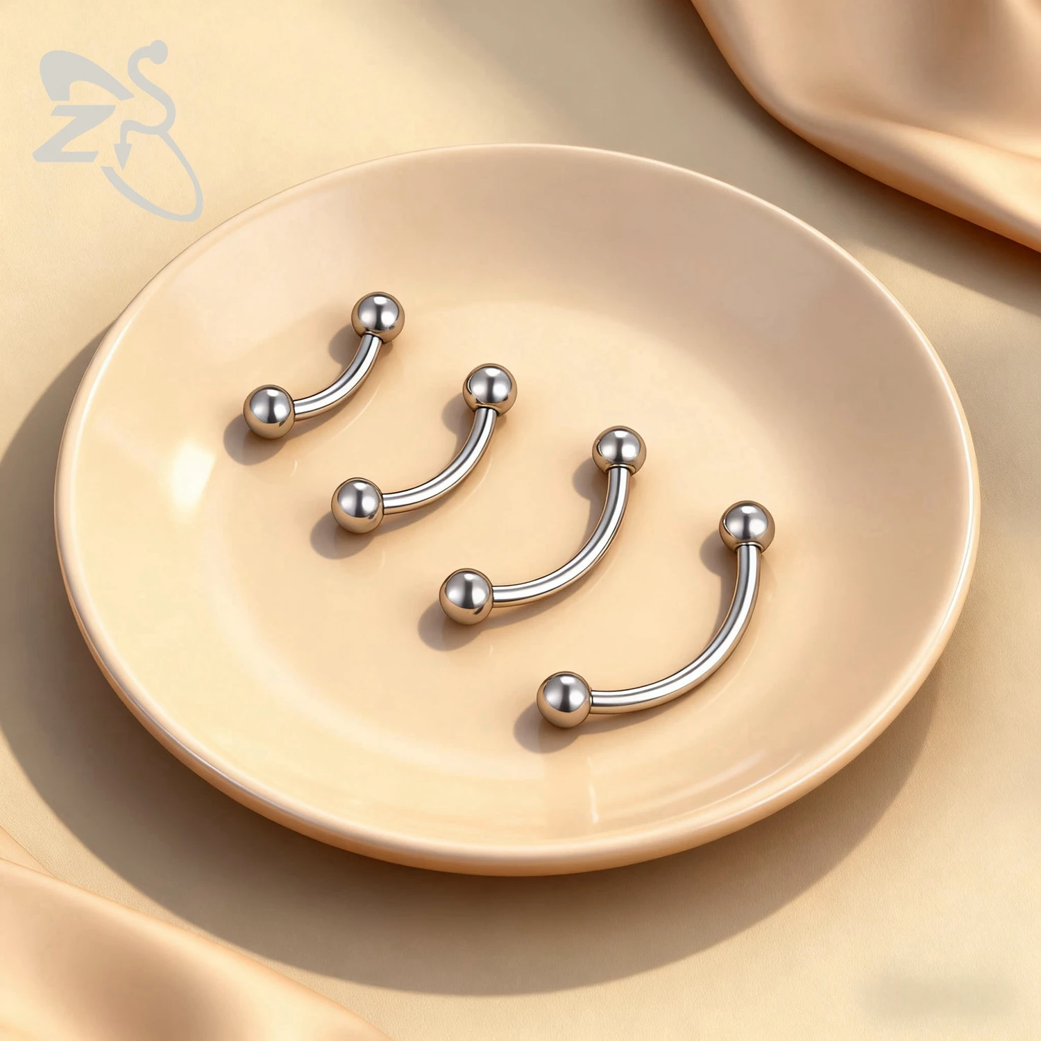 ZS 1 قطعة 14/16/18/20 جرام G23 التيتانيوم الصلب الحاجب ثقب الرجال النساء الشرير الصخرة منحني الحواجب حلقة الشفاه البطن الثقب مجوهرات #6