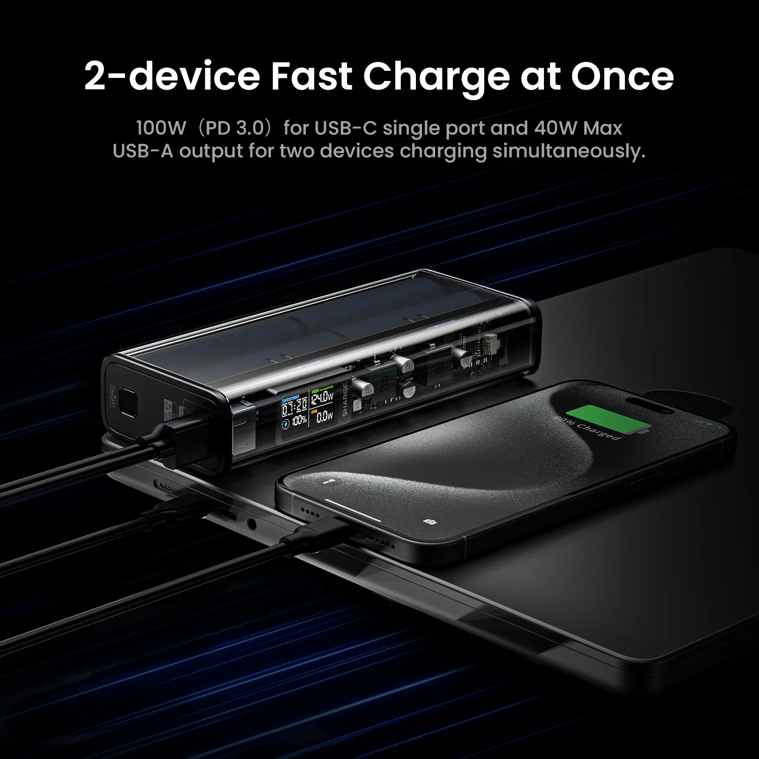 SHARGEEK 140 Power Bank 20000mAh 140W Portable Charger
