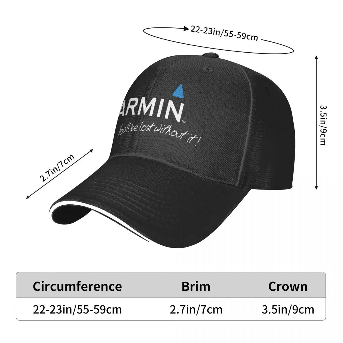 Garmin-gorra de béisbol para hombre y mujer, gorro unisex, 214