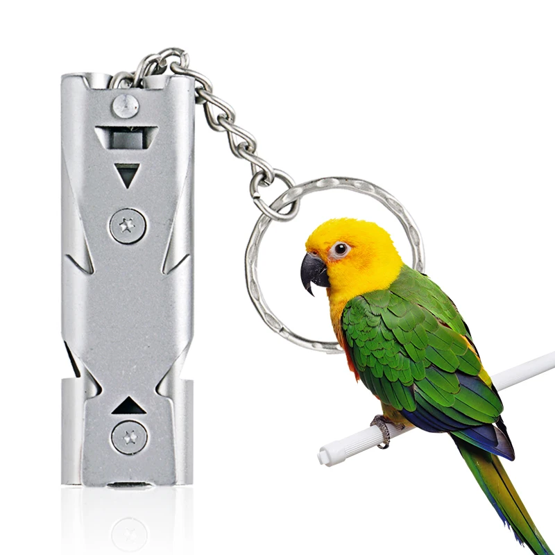 Pet Bird Ultrasonic Training Whistle Stainless Steel Outdoor Training Whistle Parrot Pigeon Return To Nest Pet Accessories