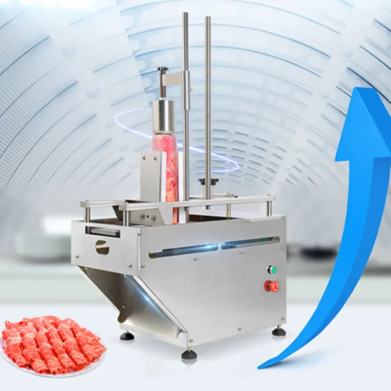 

Автоматический Электрический слайсер из нержавеющей стали, баранина, рулон, машина для резки жира, коровы, мяса для горячих горшков, ресторанов