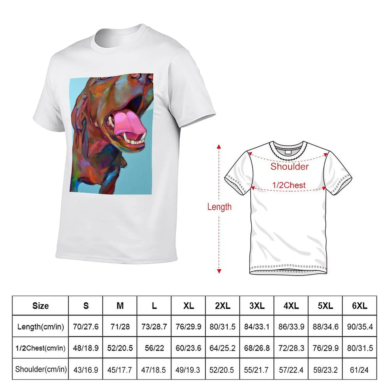Colorful VIZSLA Painting by Robert Phelps T-Shirt summer top oversized t shirt men