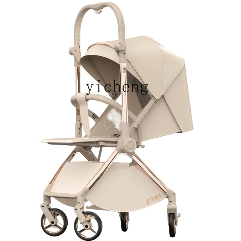 

Tqh Baby Stroller Two-Way Implementation Can Sit and Lie Lightweight Foldable and Portable Stroller Portable Stroller