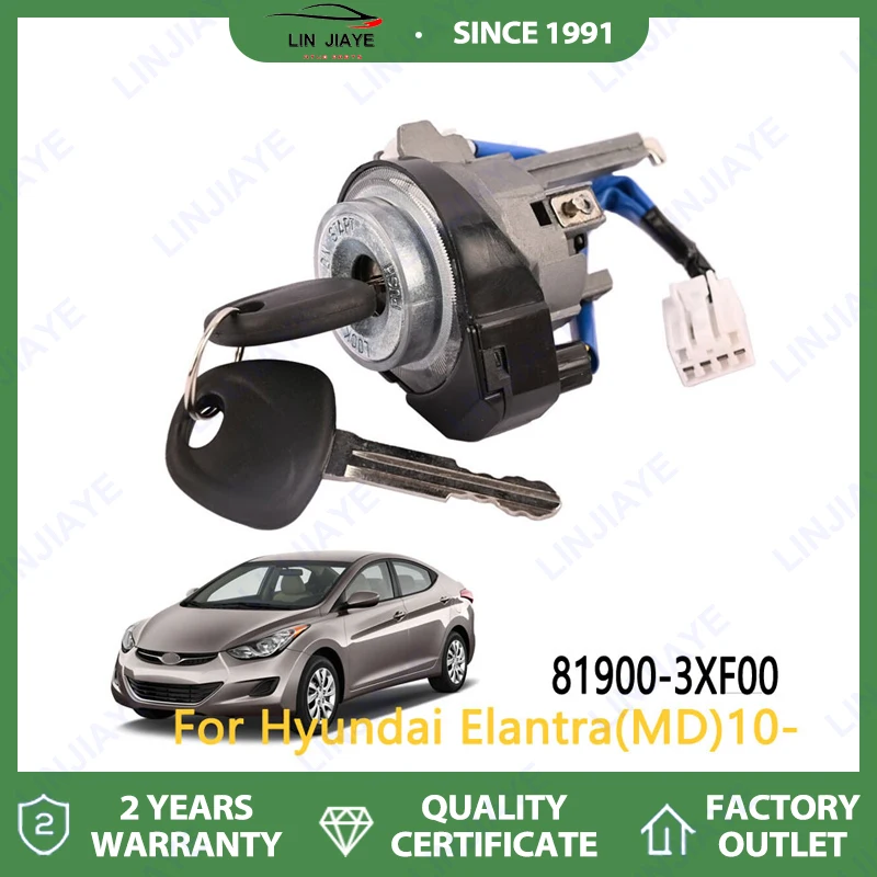 

81900-3XF00 Ignition Lock Cylinder Switch 2 Keys Car 819003XF00 For Hyundai Elantra 2011-2016