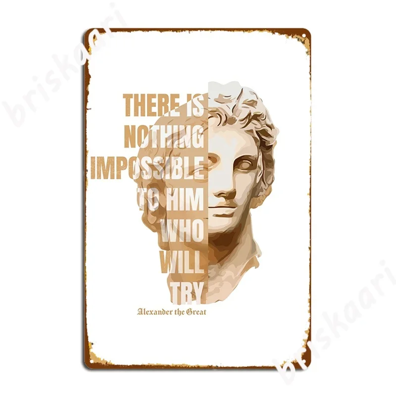 Alexander The Great Poster Metal Plaque Create Wall Plaque Living Room Pub Tin Sign Poster