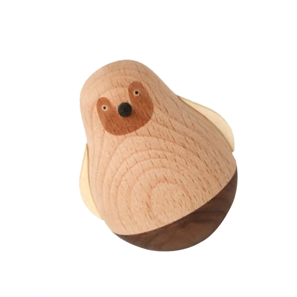 

Wooden Tumbler Ornaments Animal Toy Puzzle Baby Rattles Bamboo Educational Toys