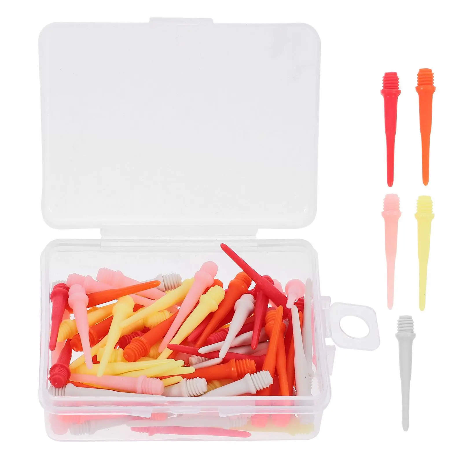 

80 Pcs Electronic Head Colorful Plastic Shaft Replacement Set Throwing Toy 2BA Screw Size Anti Slip Design