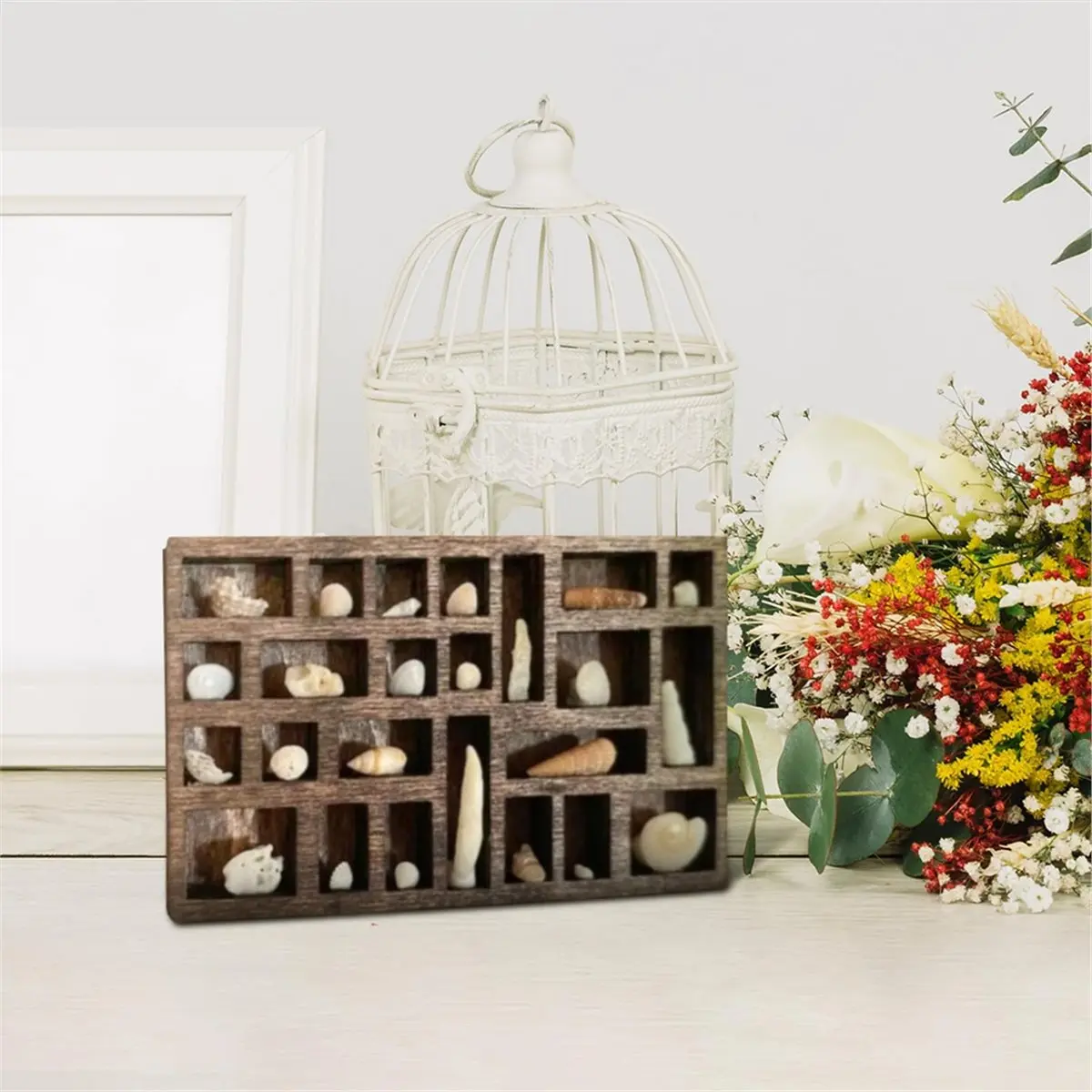 ABJS 1:12 Miniature Trinket Shelf Miniature Crystal Shelf Dollhouse Miniature Decor Printers Tray Miniature