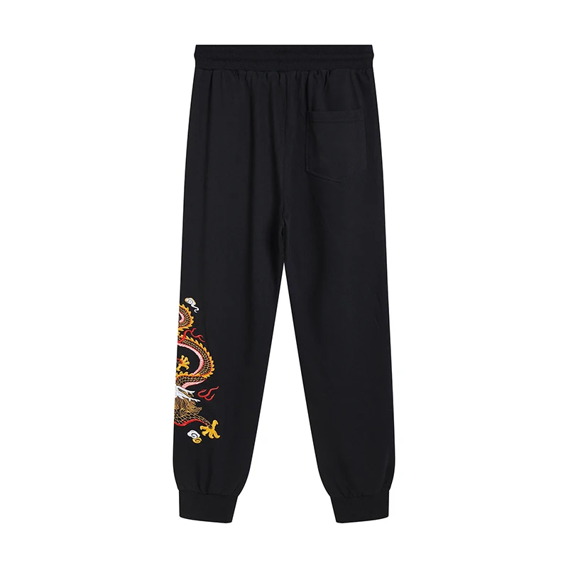 Fashion Casual Men's Trousers 2025 Chinese Dragon Embroidery Sports Sweatpants Daily Wear M-3XL Joggers