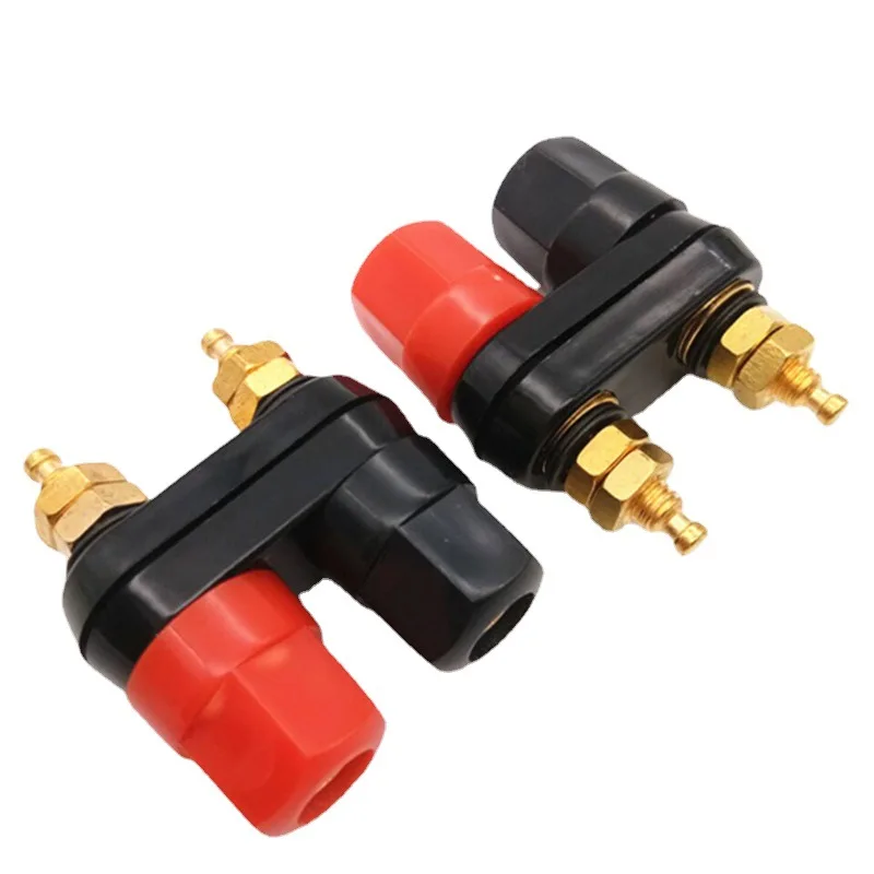2pcs Amplifier DX25 Couple Terminals Dual  Jack Socket Double hexagon Binding Post  Connector 4mm Banana Plug