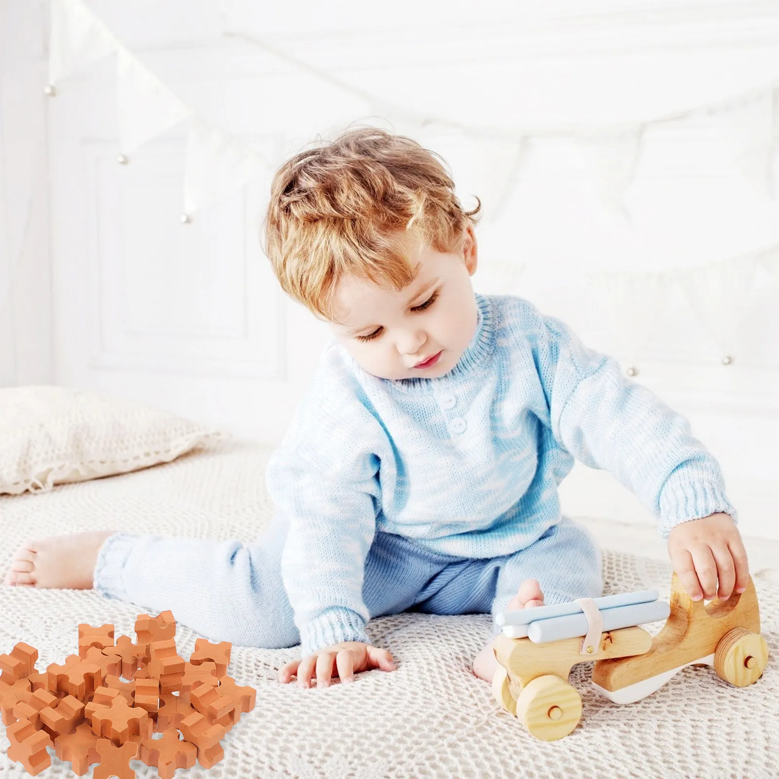 

50pcs Diy Miniature Bricks Simulation Sand Table Building Blocks For Micro Landscape Craft Decor Fake Brick Ornament