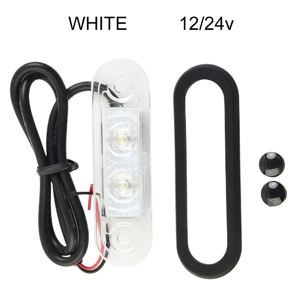 WHITE STYLE LED FLUSH FIT KELSA BAR MARKER LAMP LIGHT 12v 24v BRAKE,TAIL LIGHT Stop Tail Light, Turn Signal, Car Accessories