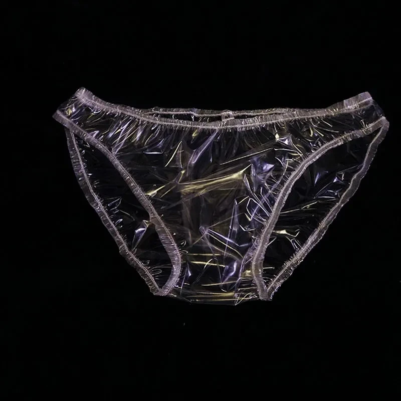 

Tranparent See Through Man Mid -Waist Brief Pants T- pants Waterproof Sexy Costumes Private Party