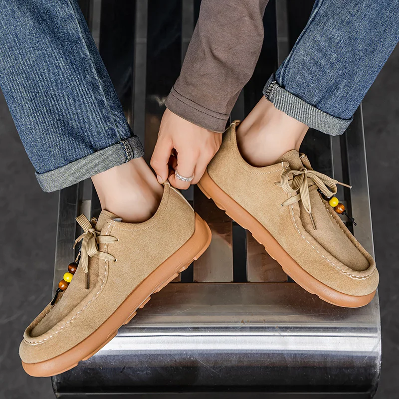 

666 plus-size shoes, Bohemian style beaded kangaroo shoes, versatile casual shoes