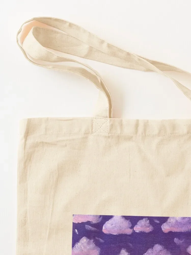 Purple Clouds Tote Bag sacs de shopping Canvas stote bag cloth bag woman Cloth