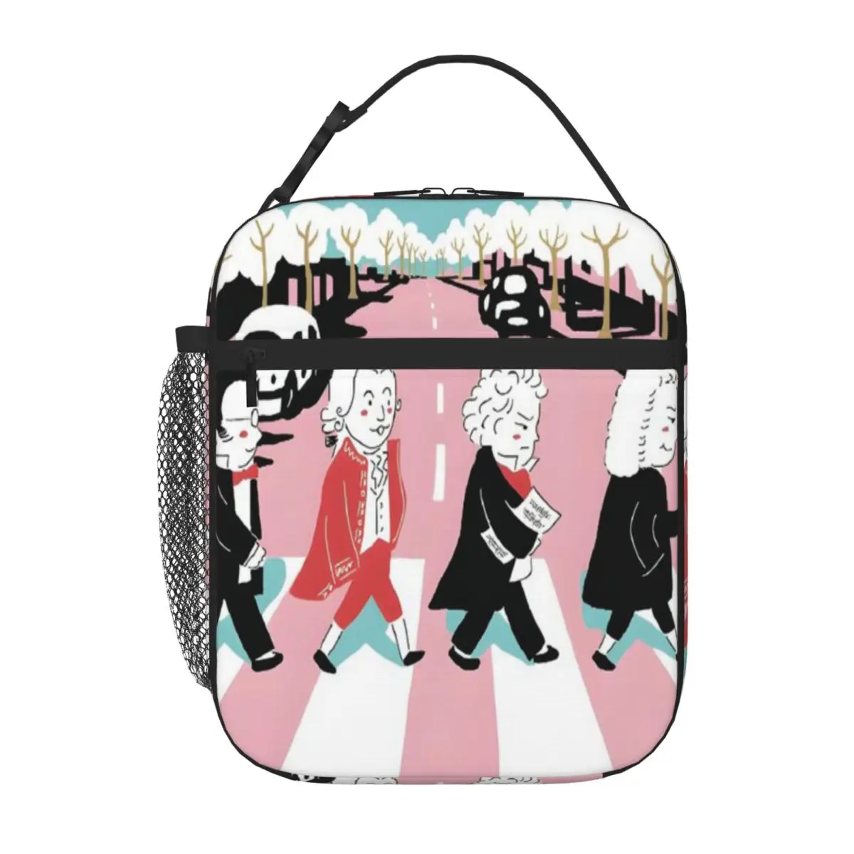 Bestselling Mozart Schubert Beethoven Bach Single Layer Lunch Handbag Bus Trip Insulated Lunch Bag