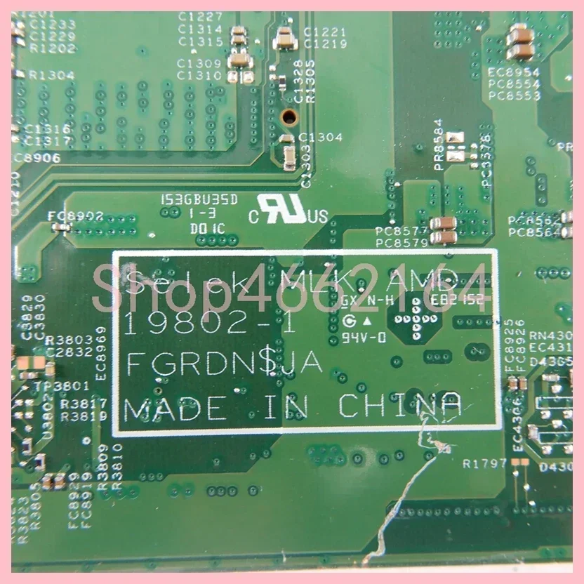 19802-1 with R5-4600H/R7-4800H CPU RX5600-V4G GPU Laptop Motherboard For DELL G5 SE 5505 Notebook Mainboard 100% Tested OK