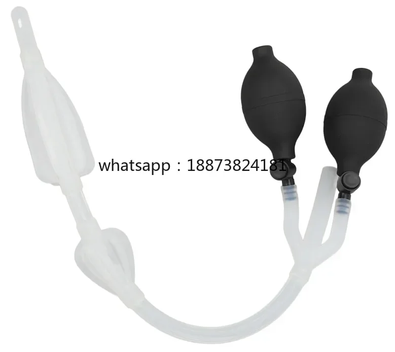 Double Bulb Inflatable Enema Bulb & Plug - Anti-Backflow Design, Elastic Material, Safe for Personal Use fast shipping