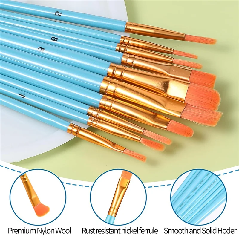

Профессиональный набор для рисования A88E-72 шт.: 60 разнообразных кистей и 12 лотков для палитр для художников