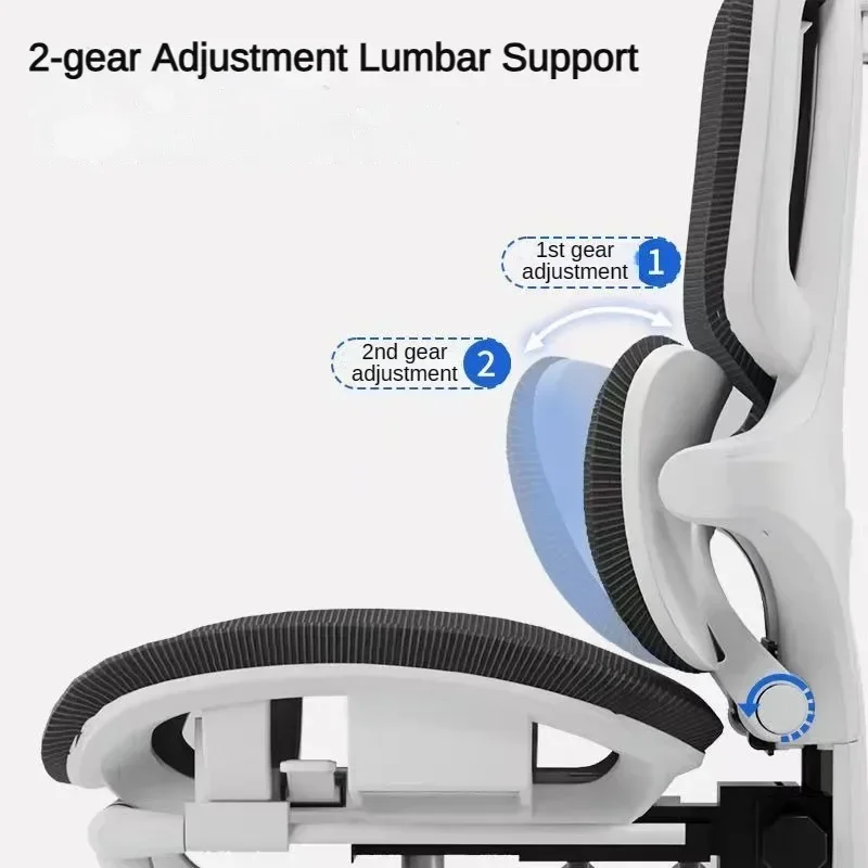 Ergonomic Office Chair, High Back Mesh Chair, Swivel Desk Chair with Adjustable Lumbar Support, Computer Gaming Chair for Home