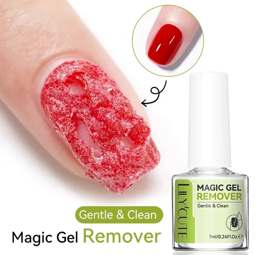LILYCUTE 7ml quitaesmalte de uñas en gel para uñas en 3-5 minutos elimina fácilmente rápidamente la ráfaga de gel UV semipermanente