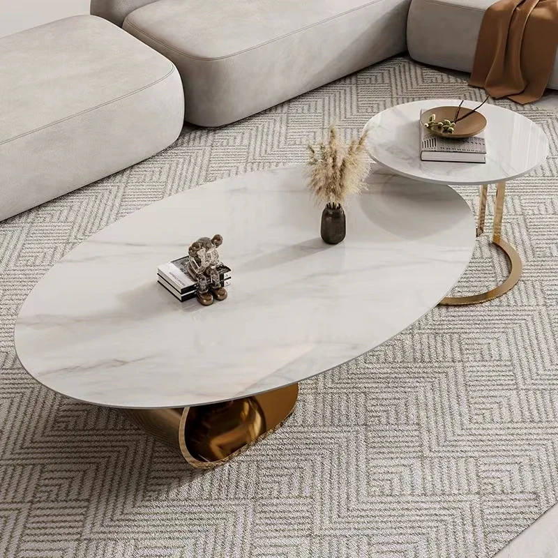 

-Modern Gold Stainless Steel Leg Marble Top Round Living Room Home Furniture Luxury Side Center Coffee Tea Table