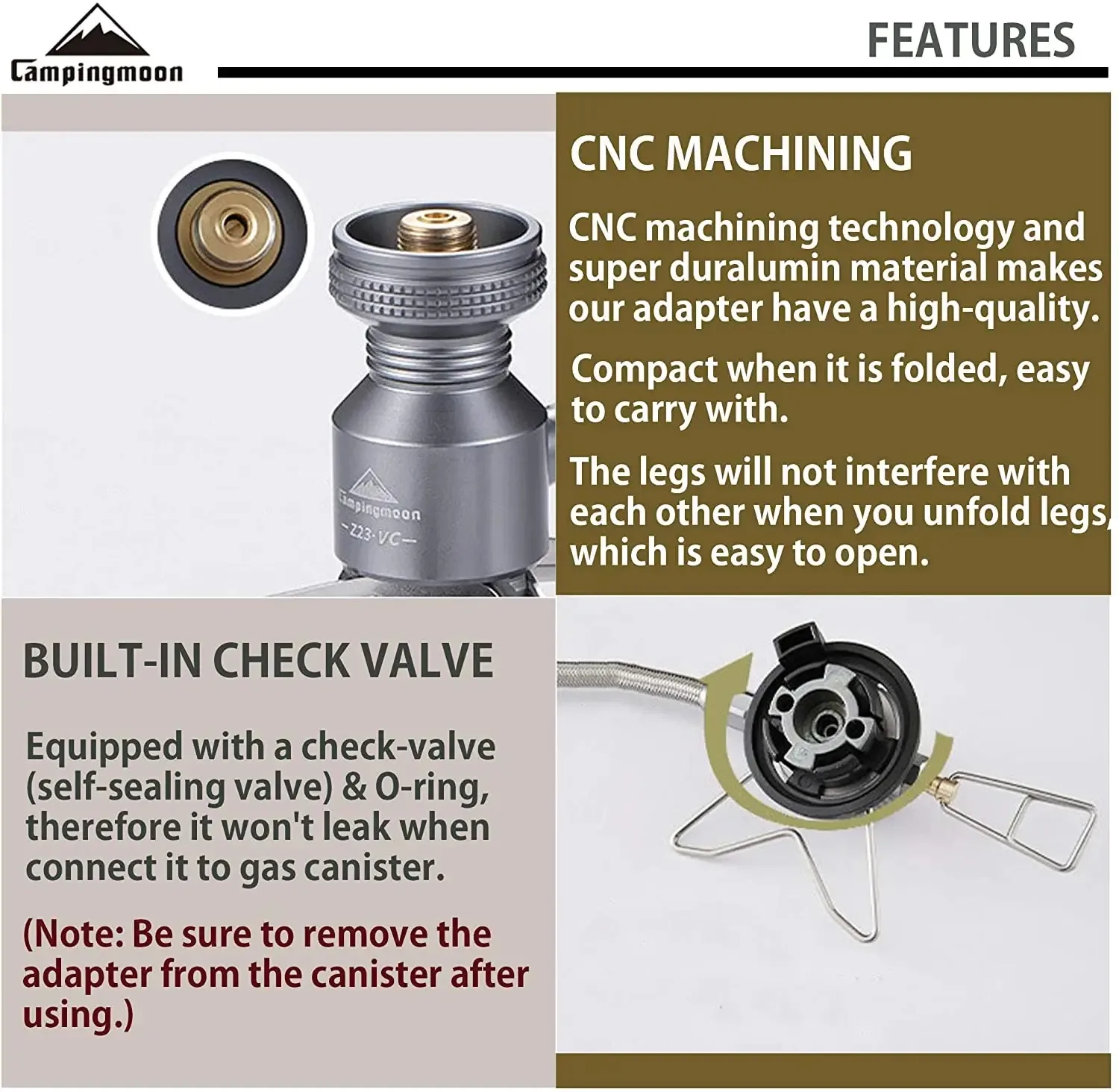 

Cookware BBQ Picnic Cooking Cooker Cookware Gas Burner Outdoor Gas Stove Burner With Adapte