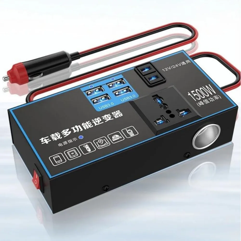 Dual Socket Car Inverter Car Inverters USB Charger DC Inverter Power Conversion Efficiency for versatile Compatibility