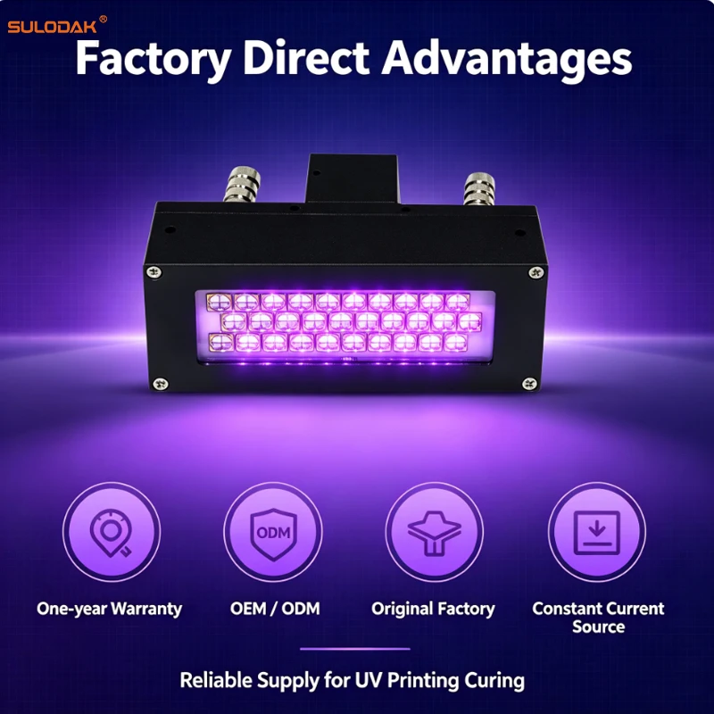 300-450W Water Cooled UV LED Curing Lamp 395nm UV Ink Drying Light For Ricoh G5 and G6 UV Inkjet Printing with Pre-curing