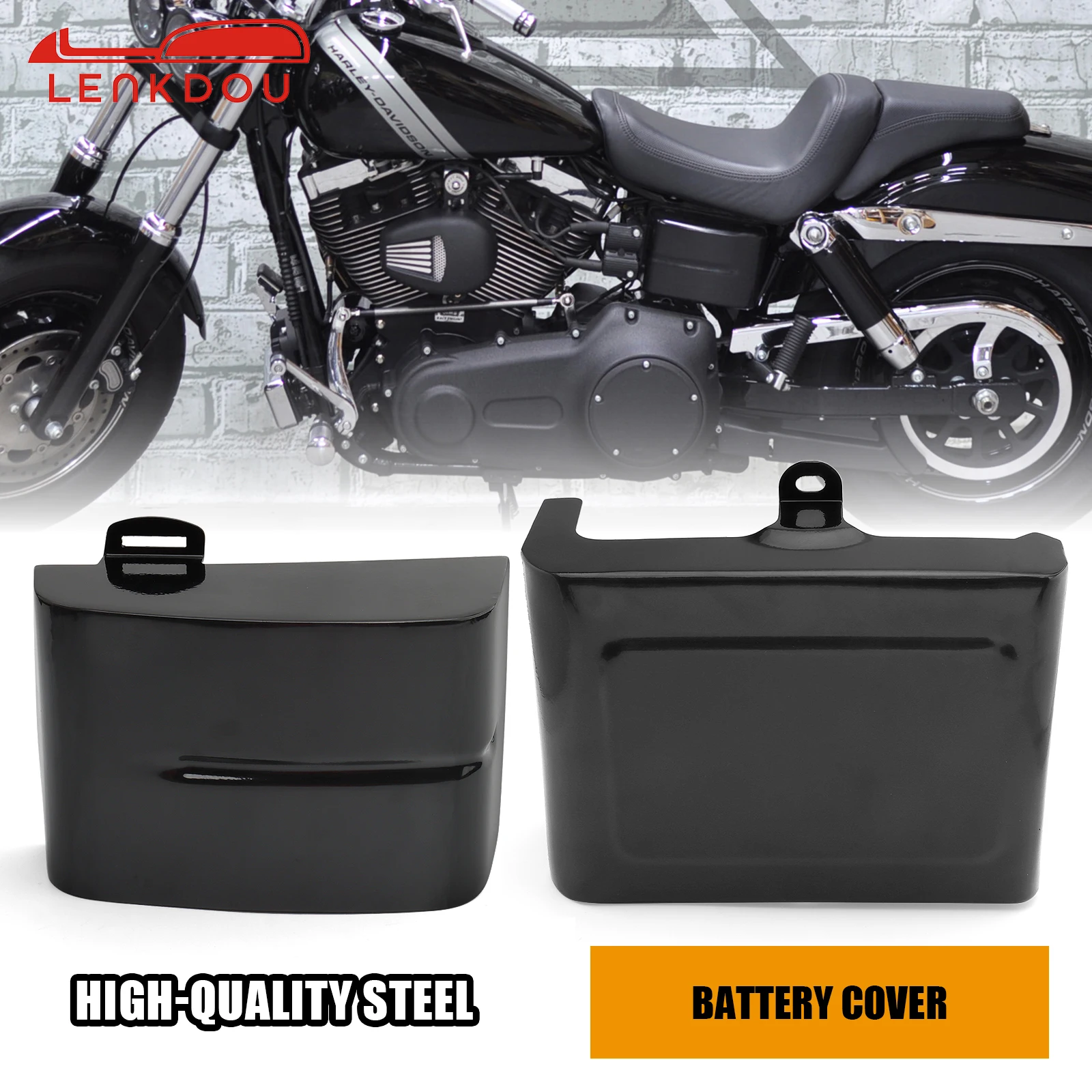 

Аксессуары для мотоциклов, железная крышка батарейного отсека, защитная коробка для аккумулятора, левая и правая сторона для Harley Dyna Switchback Fat Bob Super Glide