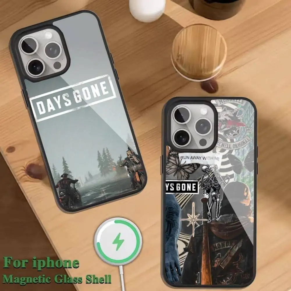 

Game D-Days Gone Phone Case For Magnetic Wireless Charge Cover For iphone 16 15 14 13 12 11 Pro Max Plus Coque