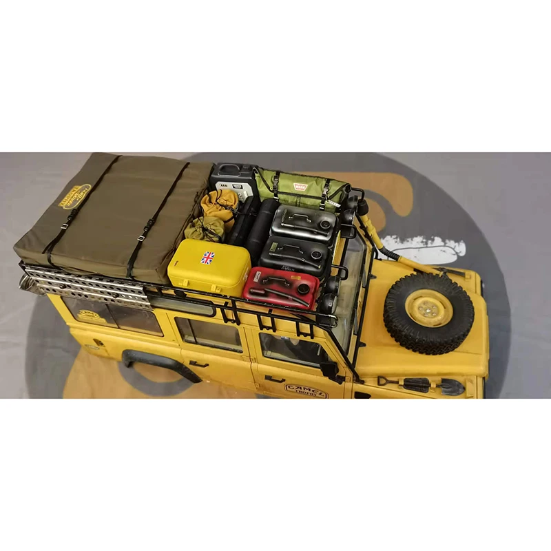 Replica tetto bagaglio borsa tamburo olio scena Rc per 1/10 RC Crawler auto Traxxas TRX4 Defender RC4WD D90 D110 Camel Cup parti fai da te