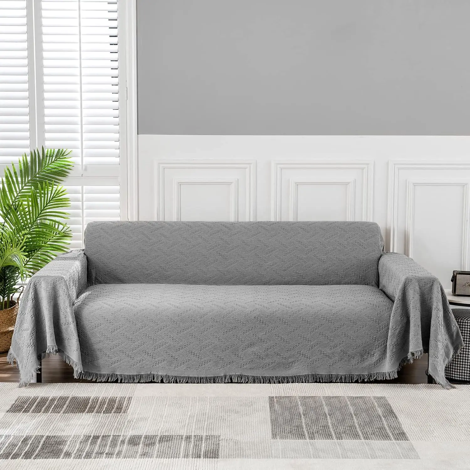 

Sofa Covers Couch Cushion Cover Grey Sectional Couch Covers Sofa Slipcover For Living Room Thi Soft Woven Jacquard Throw Cover
