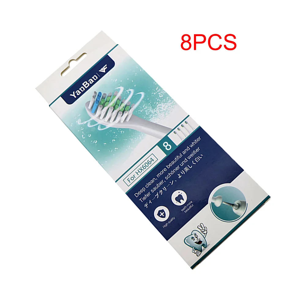 

8Pcs/Box Toothbrush Heads for HX6912 HX6930 HX6932 X6933 HX6942 HX6730 HX6731 HX6732 HX6780 HX6781 HX6782 HX6902 HX6910