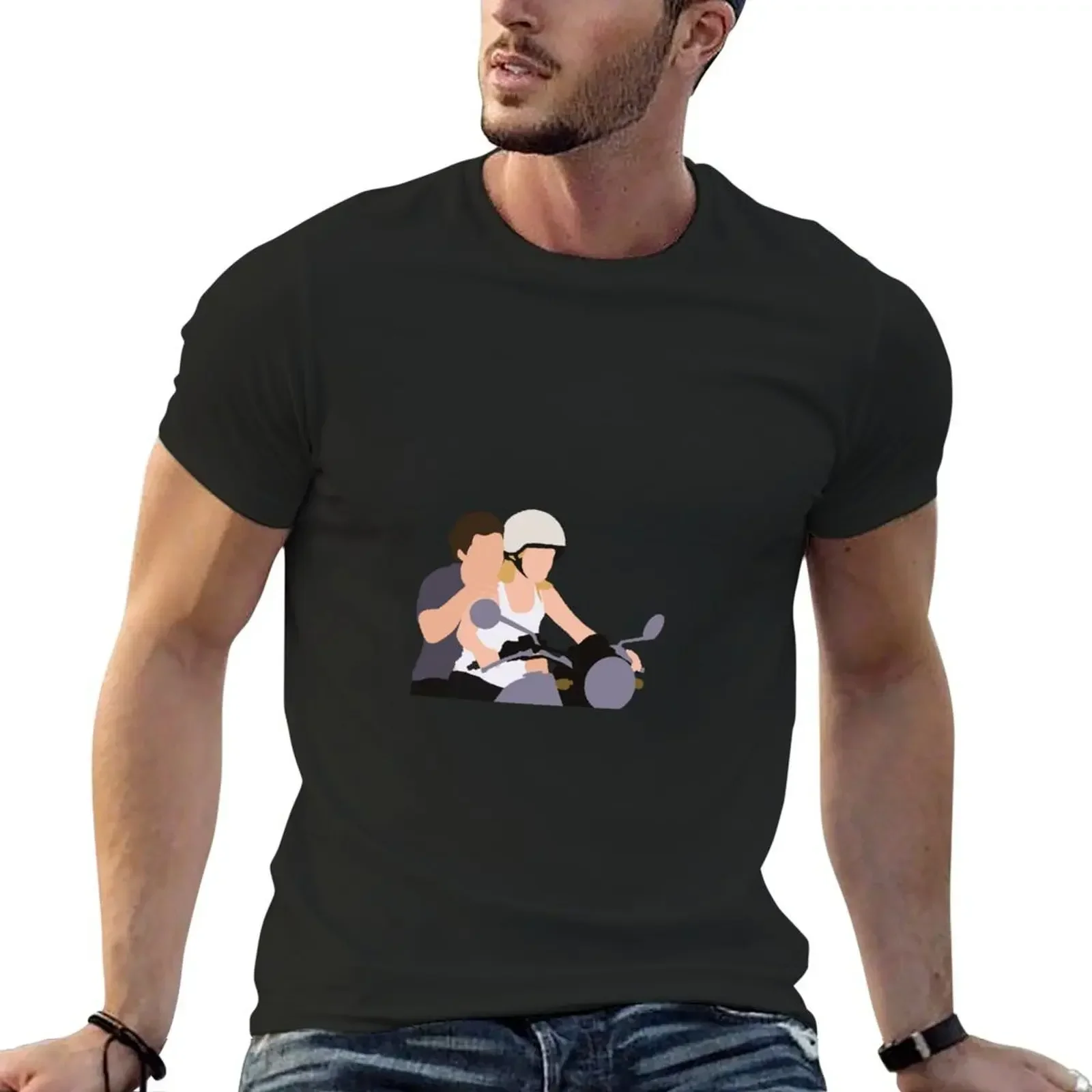 How to Lose a Guy in 10 Days: Andie and Ben on motorcycle T-Shirt anime t shirts anime clothes mens t shirt graphic