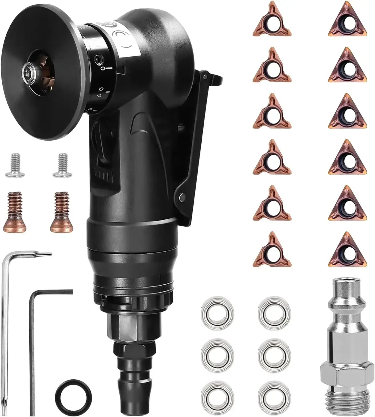 

Mini Chamfering Tool,45 Degree Pneumatic Beveling Machine with Replace Blades and Bearings for Metal Deburring