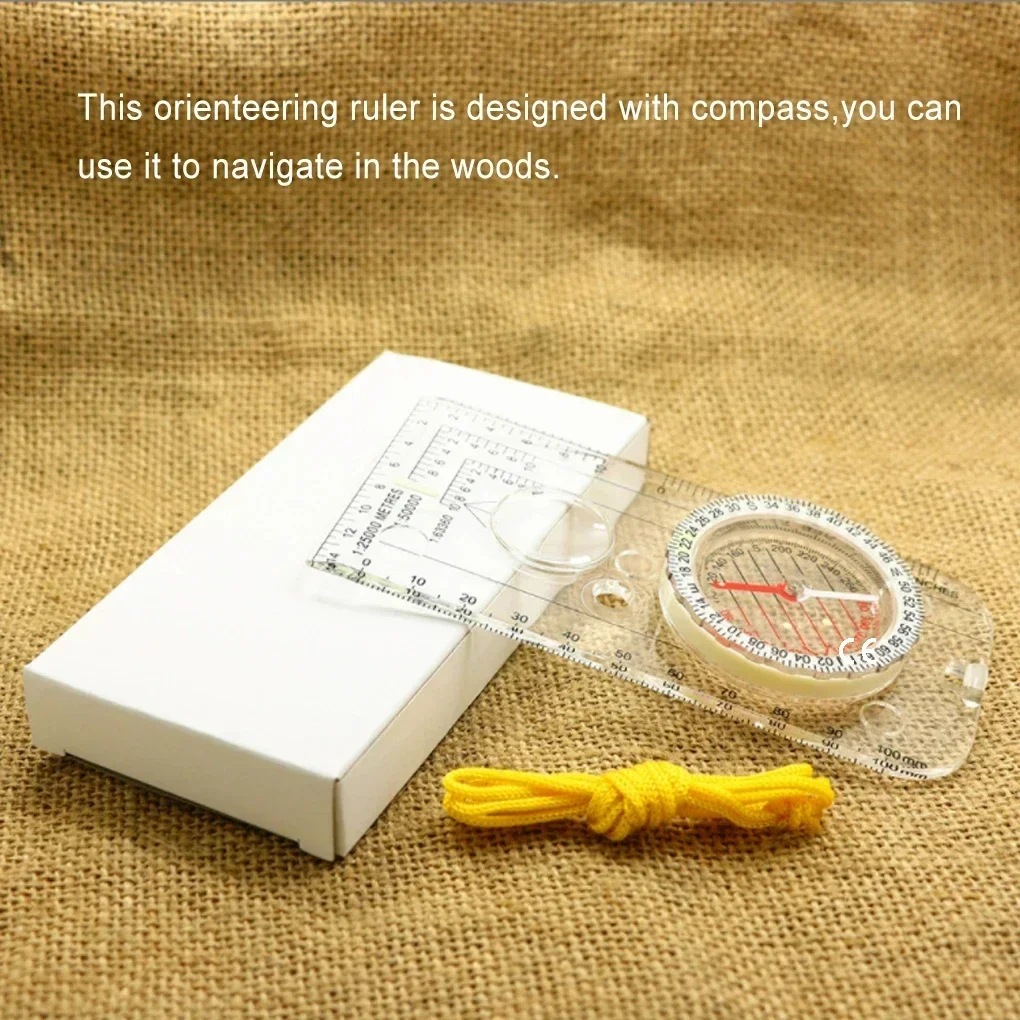 Compass Navigation Map Ruler Reading Scouting Scale Outdoor Orienteering Gear for Hunting Survival Travel Backpacking image 3