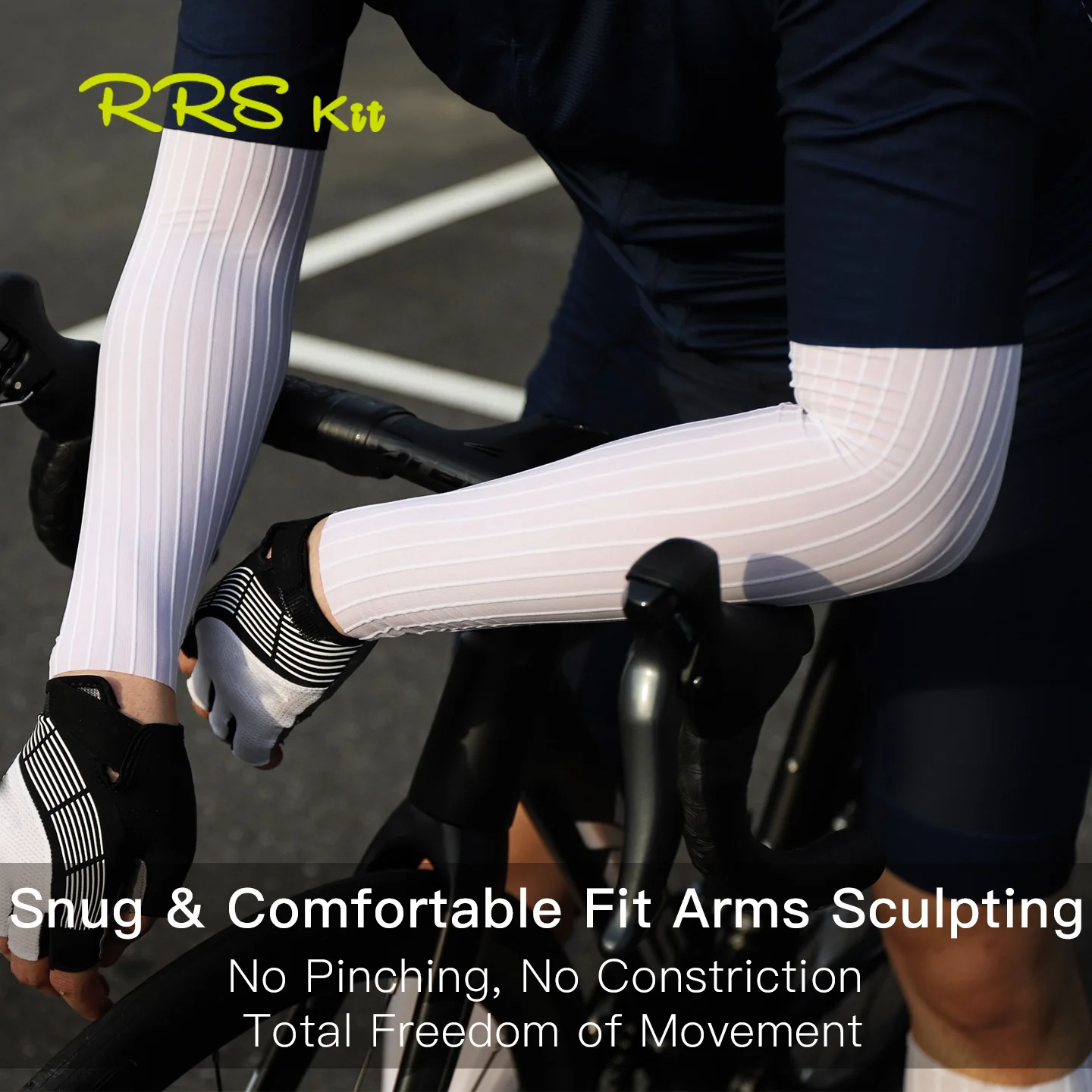 

Rrskit Summer Cycling Aerodynamic Long Sleeve Sunproof Shawl Quick Dry Breathable Wind-breaking Competitive Bike Arm Sleeves