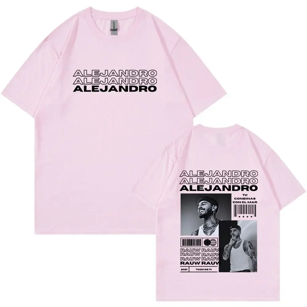 تي شيرت رجالي من Rauw Alejandro Album Todo De Ti مطبوع 100% من القطن الخالص بأكمام قصيرة ملابس خروج عصرية #4